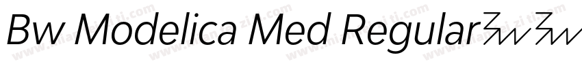 Bw Modelica Med Regular字体字体转换